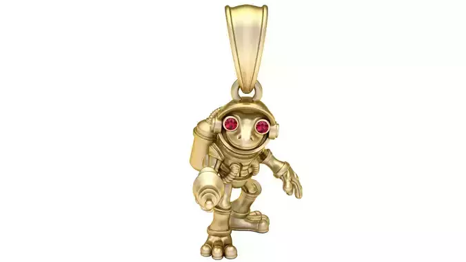 Robot Diver Pendant  3D Printable Model