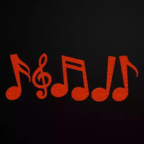 Musical Notes Wall Art 3D Printable STL File