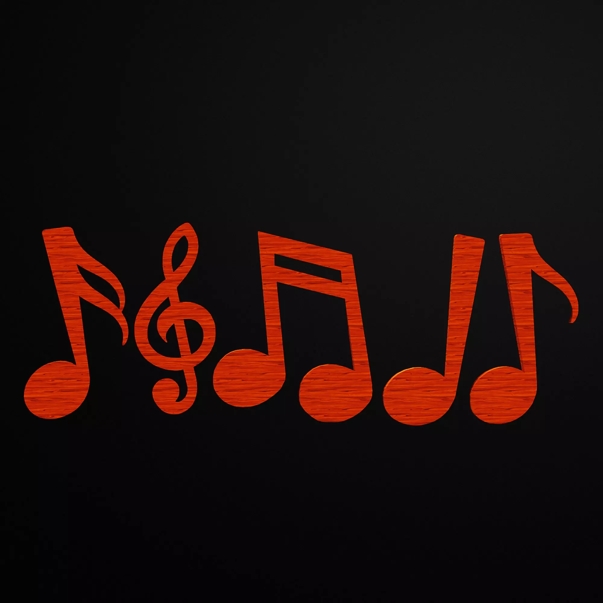 Musical Notes Wall Art 3D Printable STL File 3D print model