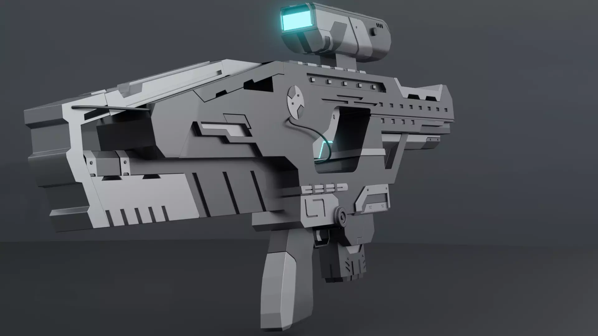 Sci-Fi Rifle Free 3D model Free 3D model