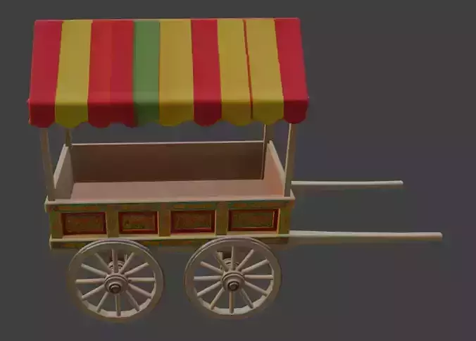 Street Food Cart 3D Model