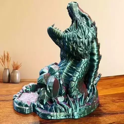 Legend Dragon Dice Tower Fantasy Cave 3D STL File