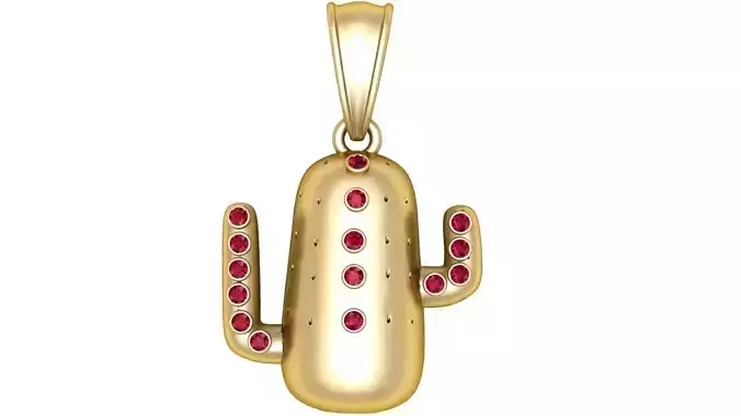 Blossom Cactus Pendant 3D Printable Model