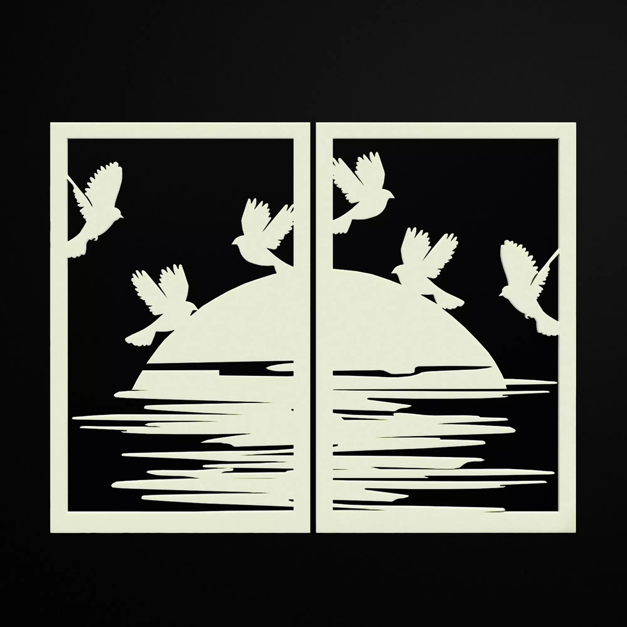 Sunset Wall Art 3D Printable STL File 3D print model
