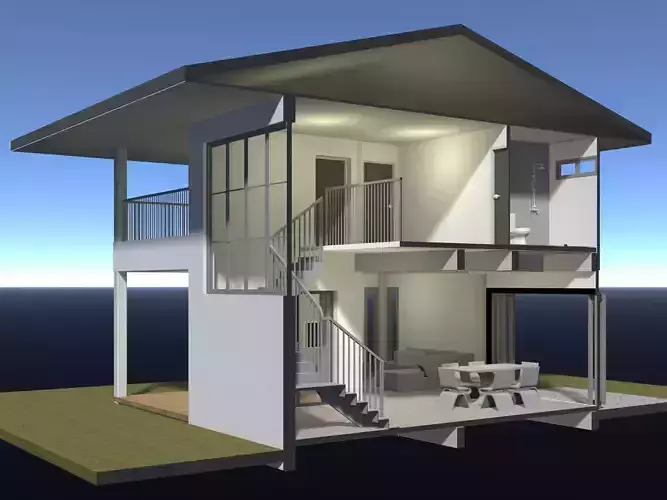 House in section cut 25-62