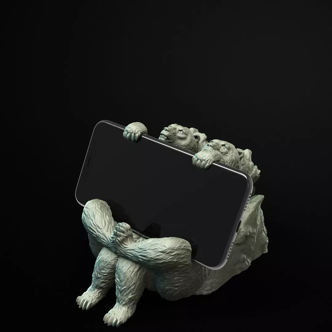 Bear Mobile Holder 3D Printable STL File 3D print model