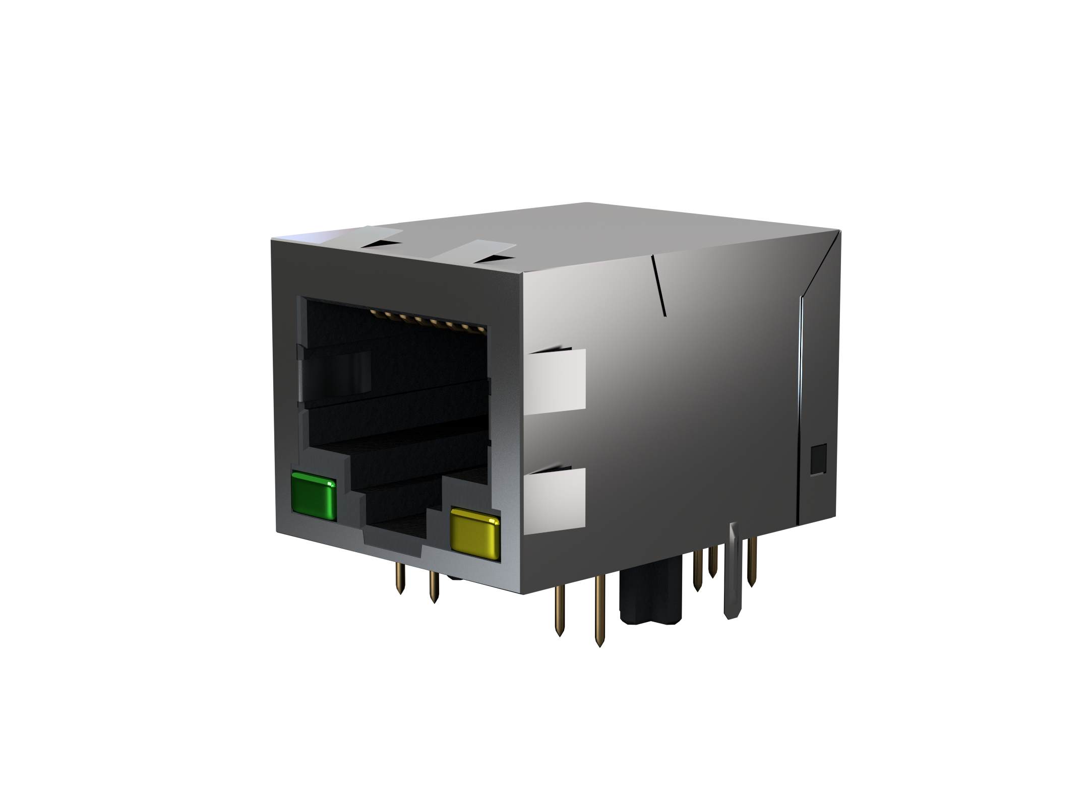 Ethernet socket 3D model_4