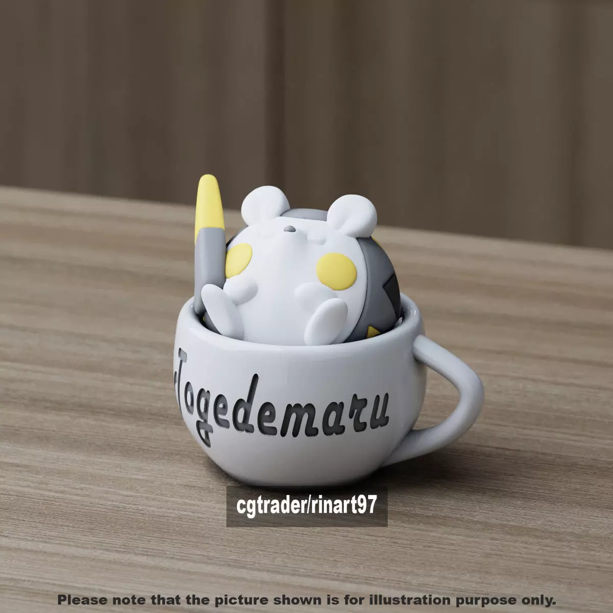 Togedemaru chill cup 3D print model