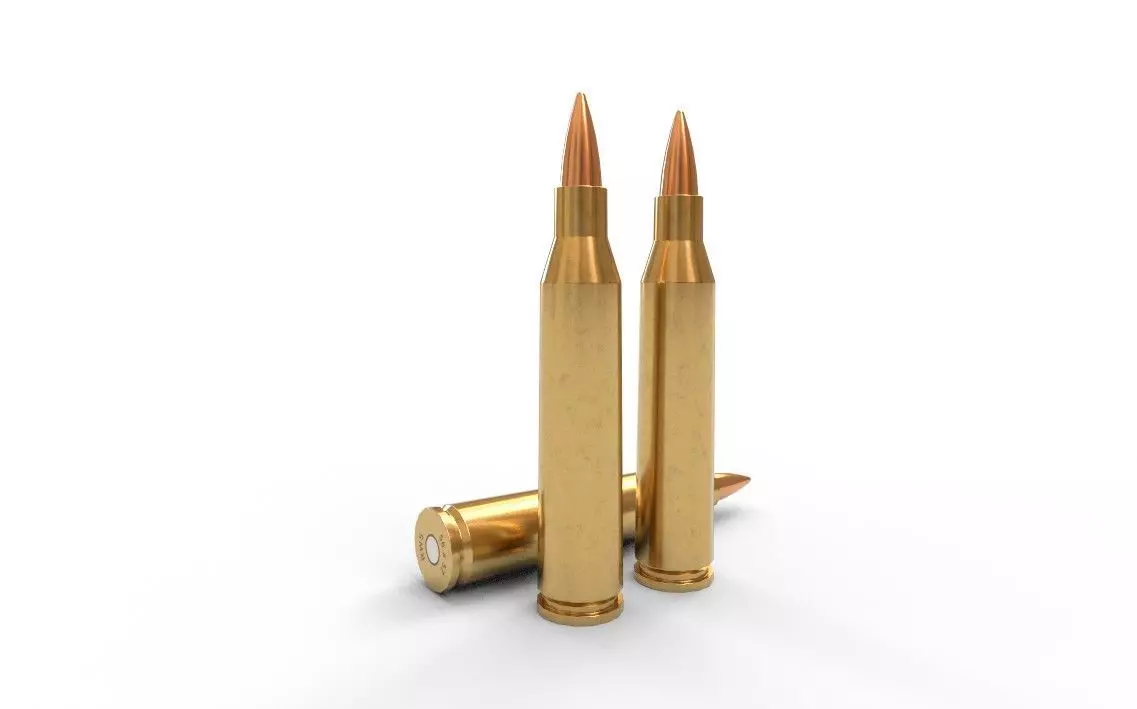 56x57mm Ammo Low-poly 3D model