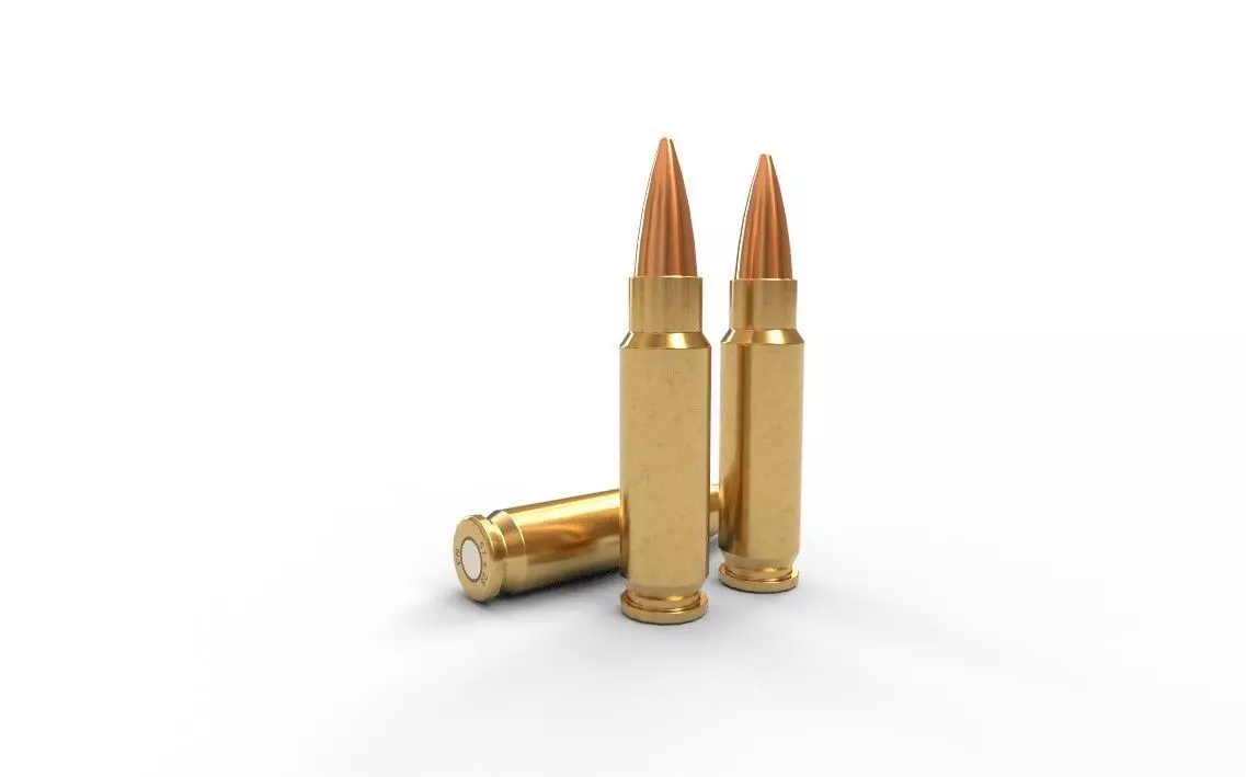 57x28mm FN Ammo Low-poly 3D model