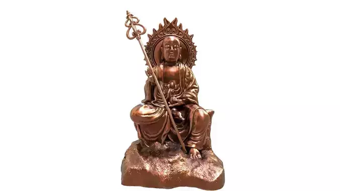 buddha sculpture statue hi poly
