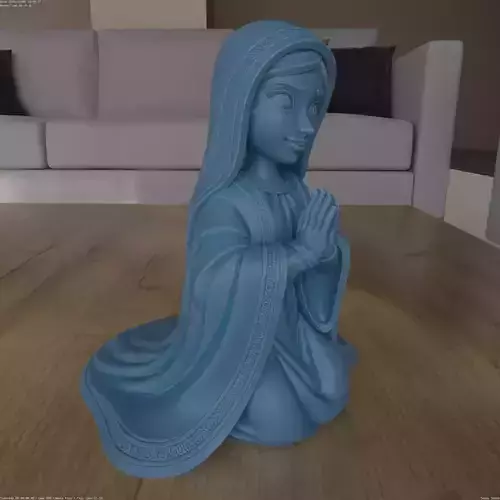 Kneeling Mary Prayer STL Model