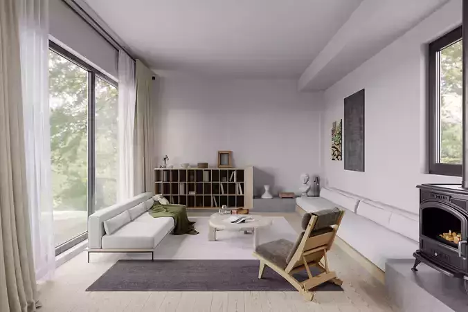 Modern minimalist apartment