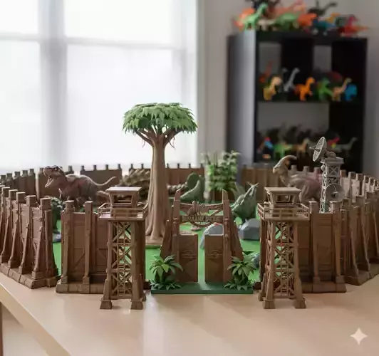 Jurassic World Miniature Set  3D Printable Models