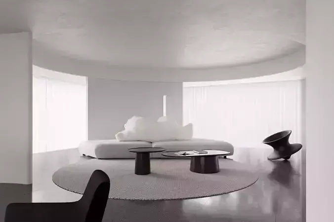 Minimalist apartment 3D model 2