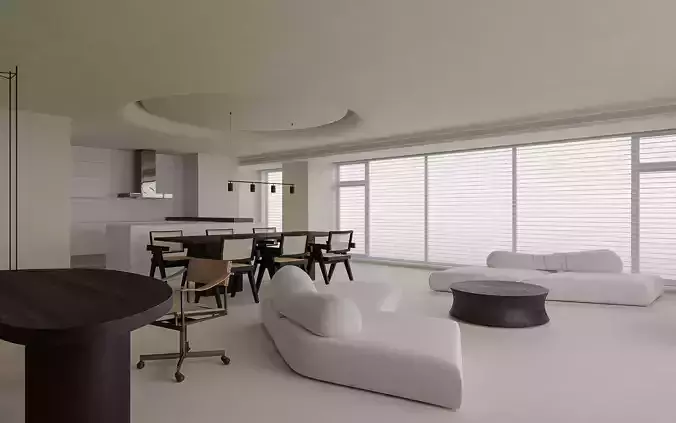 Modern minimalist apartment 3D model