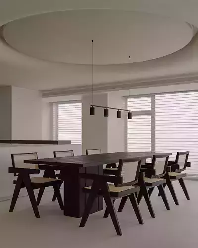 Modern minimalist apartment 3D model 6