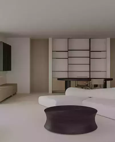 Modern minimalist apartment 3D model 7