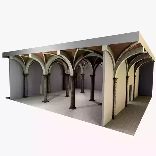 Vaulting 3-4   Romanic 750cm spaced  thin arches and thick curbs