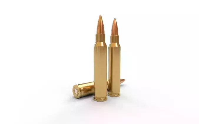 223 Remington Ammo Low-poly 3D model