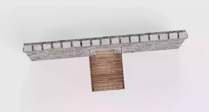 Medieval Gate - Architectural Prop for Modular Building 3D model 6