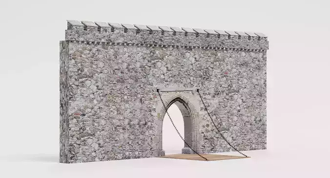 Medieval Gate - Architectural Prop for Modular Building 3D model