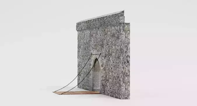 Medieval Gate - Architectural Prop for Modular Building 3D model 3