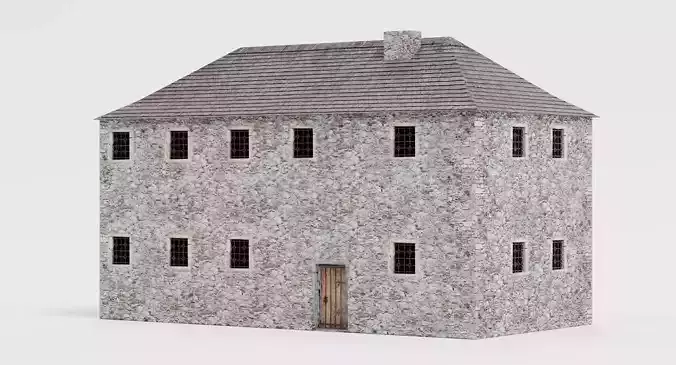 Medieval House - Architectural Prop for Modular Building 3D model 5