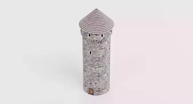 Medieval Set - Modular Castle Building 3D model 7
