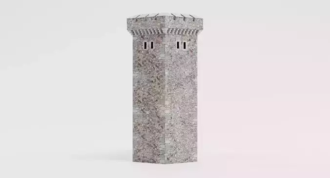 Medieval Set - Modular Castle Building 3D model 5