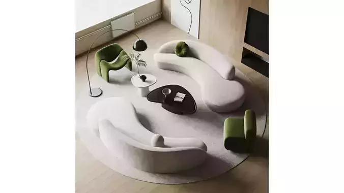 Modern Curved Sofa