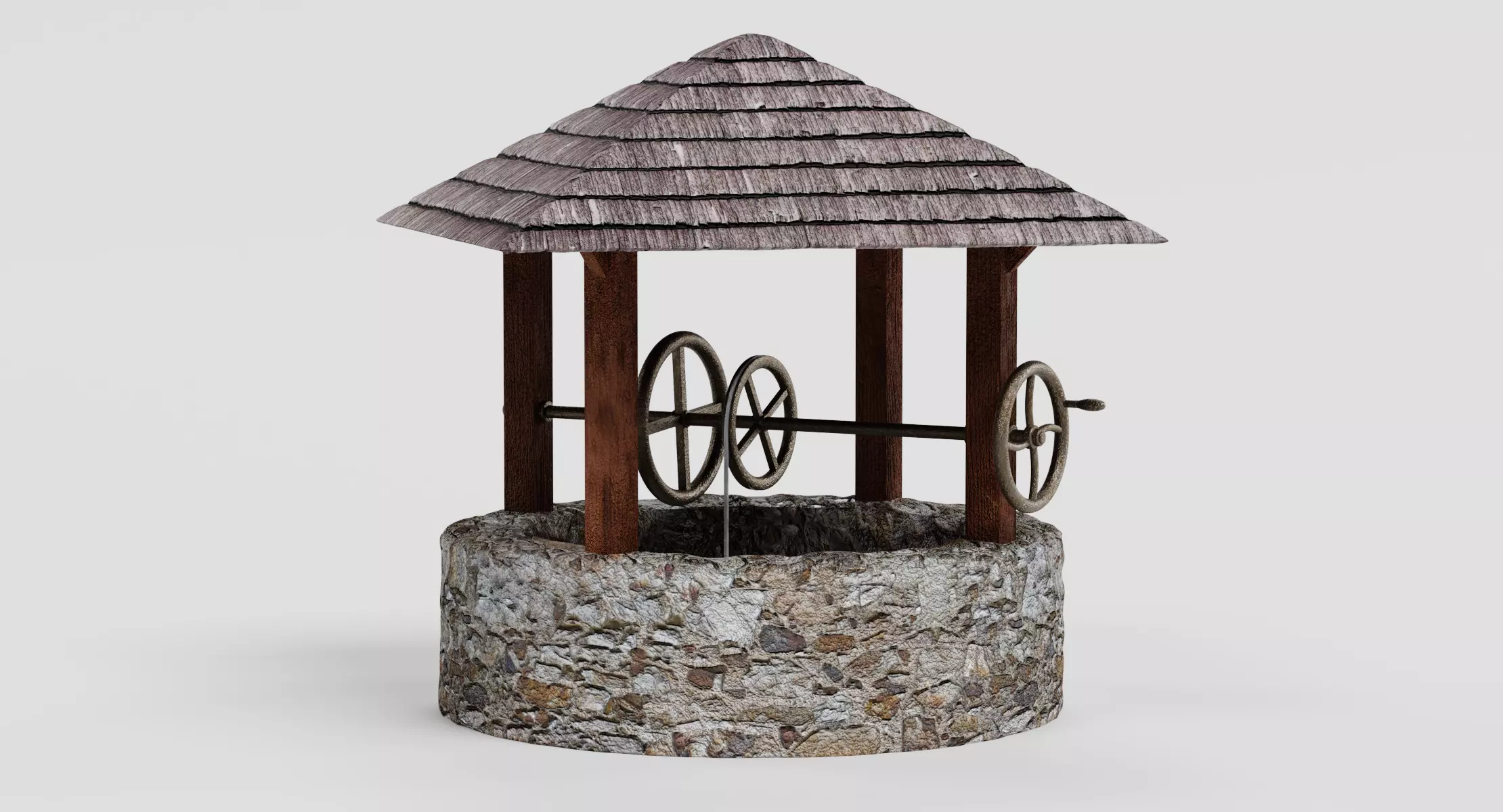 Medieval Well - Architectural Prop for Modular Building 3D model