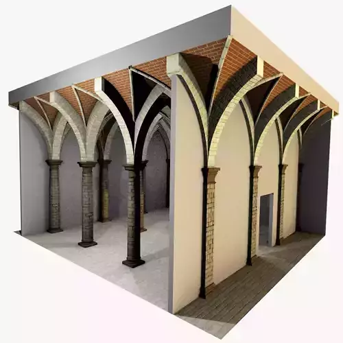 Vaulting 4-2 Renaissance 500cm spcd  thin arches and thick curbs