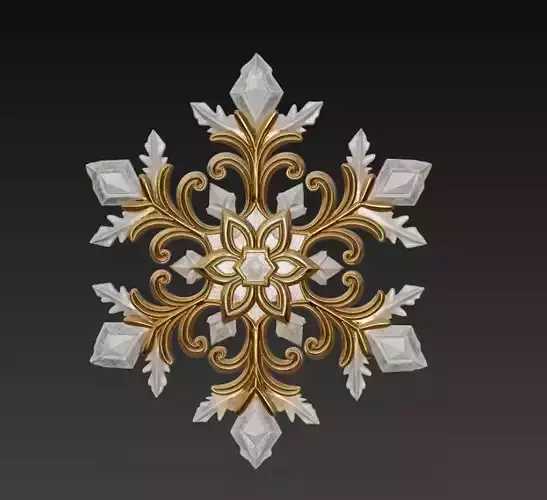 Ornate Crystal Snowflake - Luxury Baroque Christmas Ornament