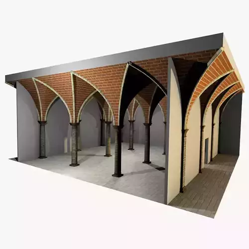 Vaulting 4-3   Renaissance  750cm spaced  with thick curbs