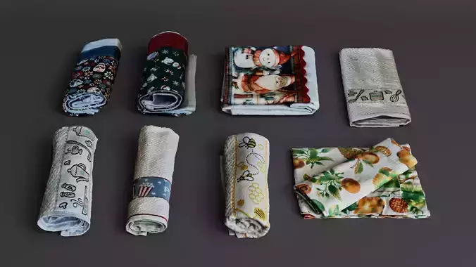 Kitchen Dish Cloths - Scanned Pack