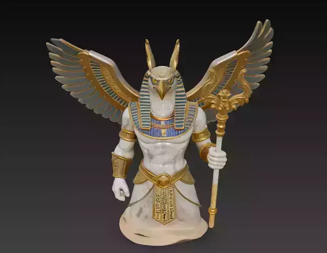 Horus the Sky Guardian - Egyptian Falcon God Sculpture