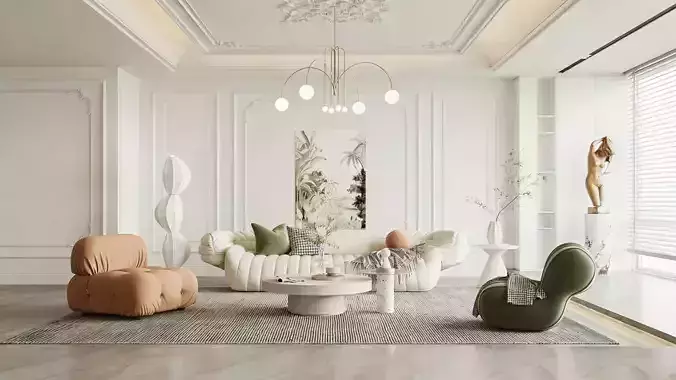 French-style living room