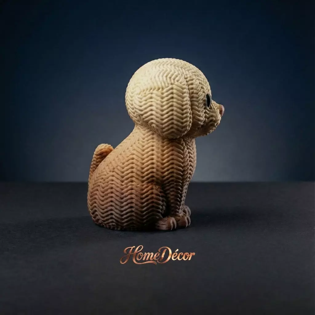 Knitted Cute Dog 3D print model