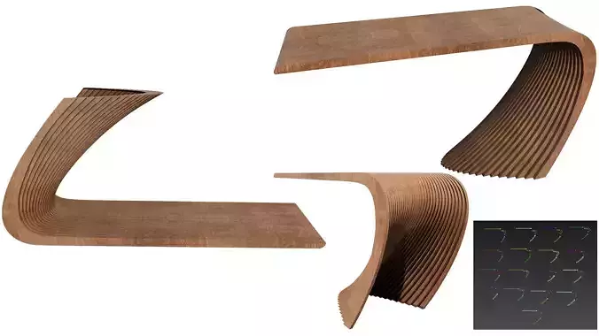 Realistic 3d model Woodbang Touchey parametric