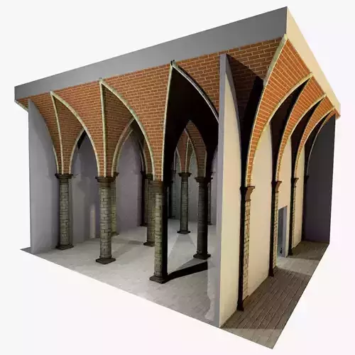 Vaulting 5-1   Gothic   500cm spaced   with thick curbs