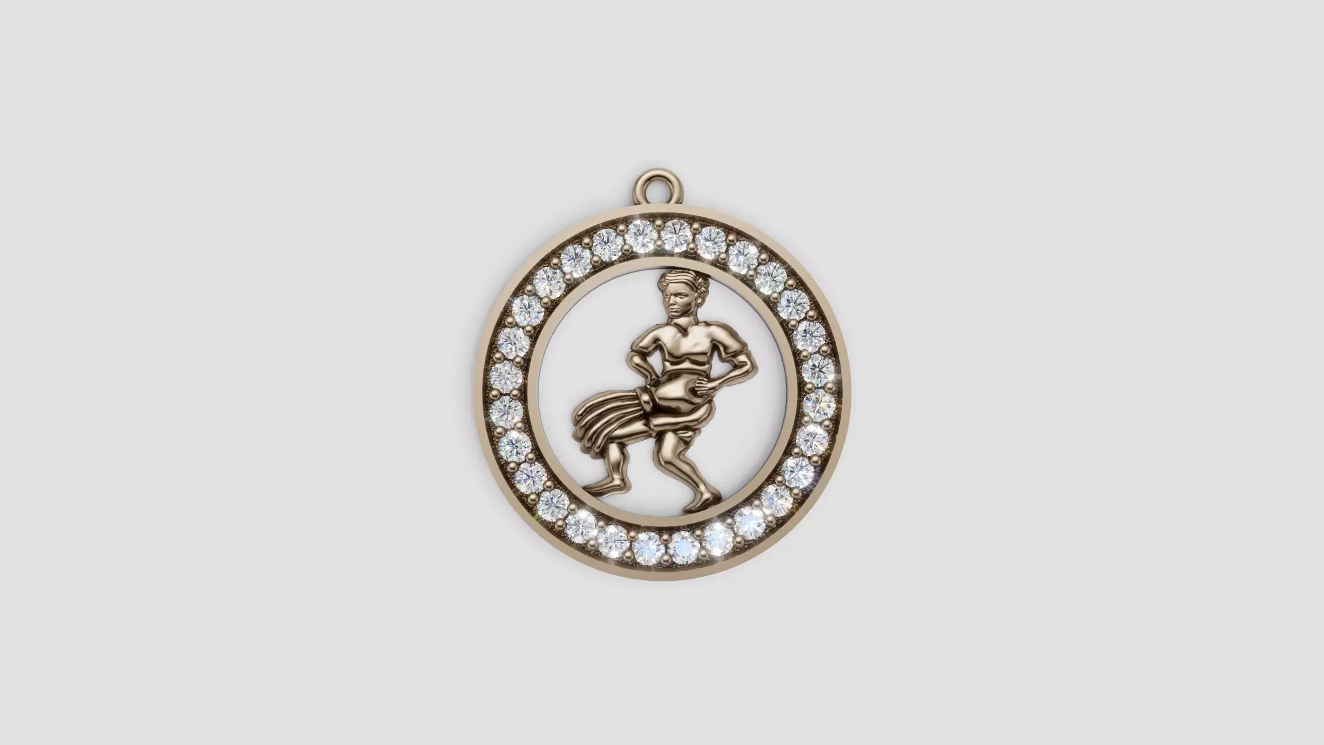 Horoscope Aquarius Pendant ZODIAC 3D print model
