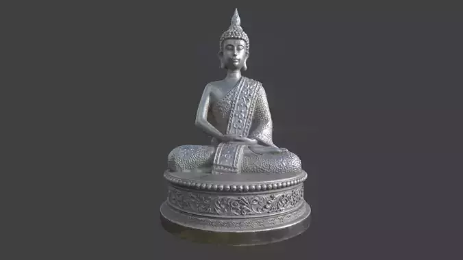 buddha  sculpture statue hi poly