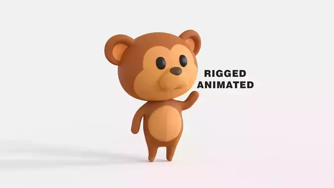 Little Funny Monkey Animated