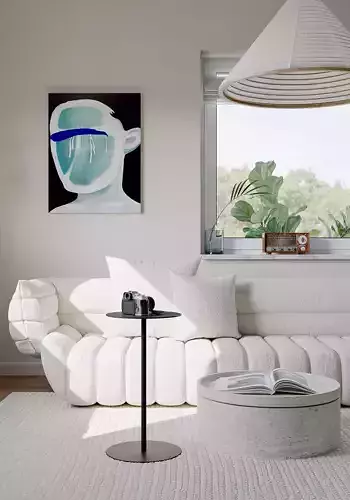 Modern style living room 3D model 3