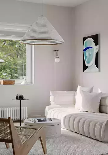 Modern style living room 3D model 2