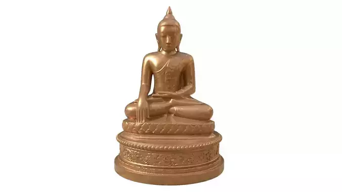buddha sculpture statue hi poly