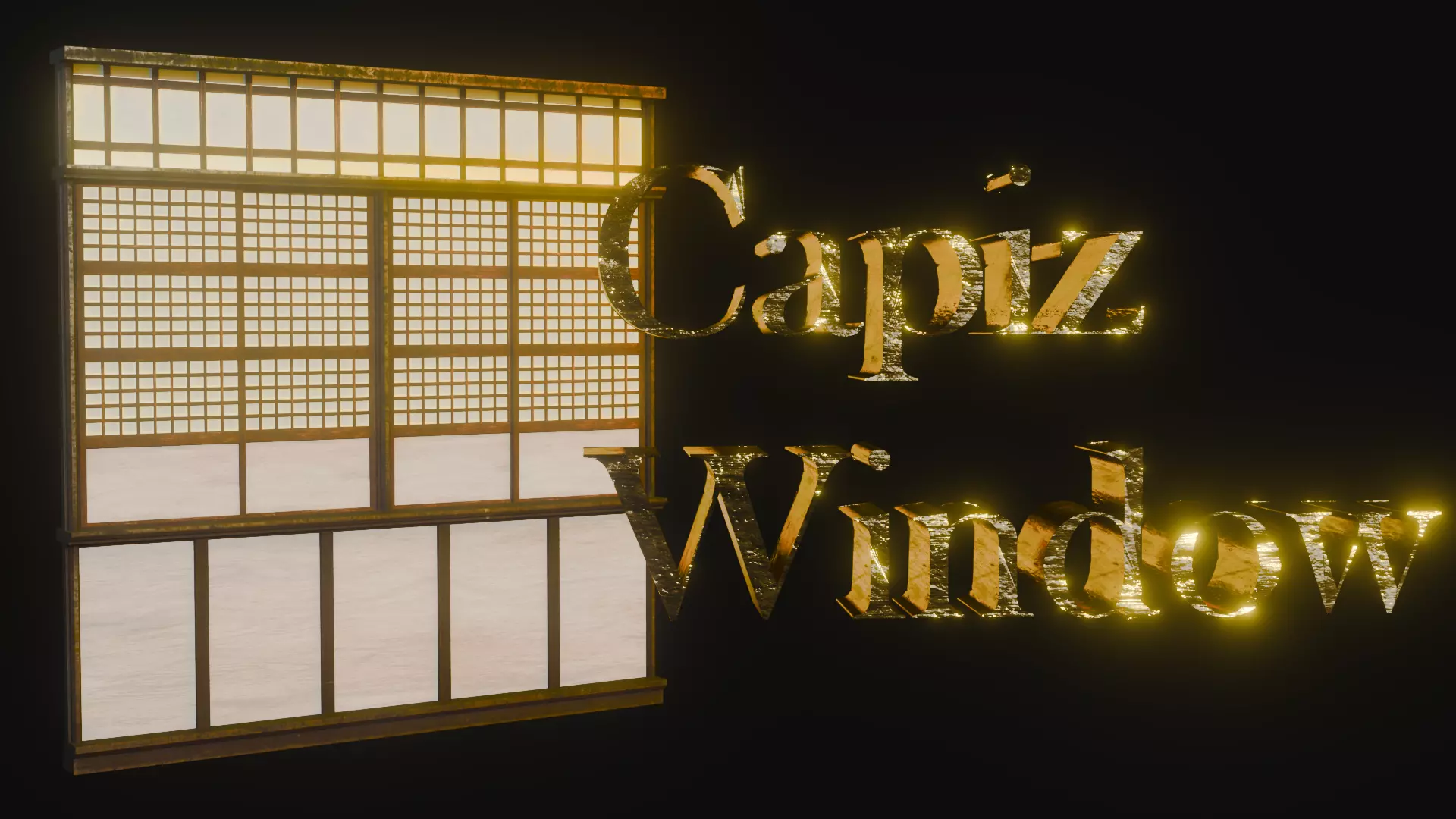 Capiz Window 04 Low-poly 3D model
