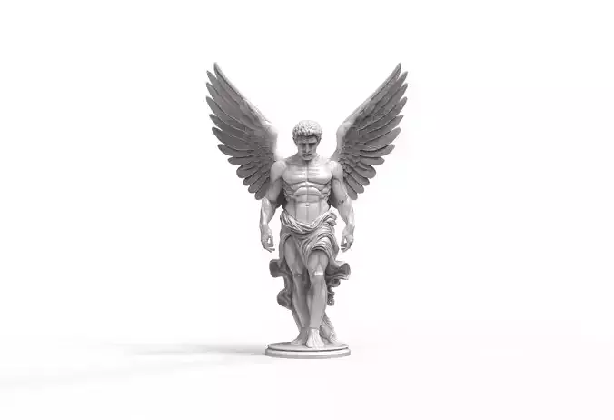 Angel Statue - High Detail Male Archangel