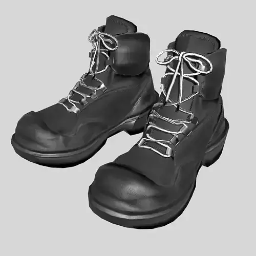 Safety Shoes Low Poly